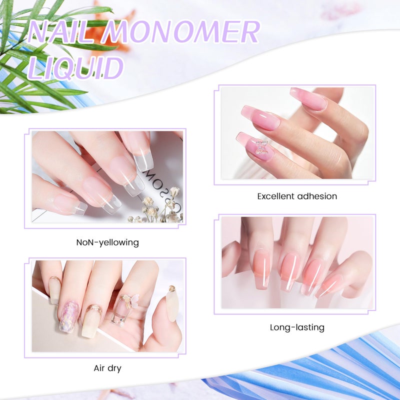 أوبو مونومر سائل أكريليك من AOBOO، 75 مل/2.5 أونصة سائلة، مونومر سائل لتطويل الأظافر، مناسب لبودرة الأكريليك، فن تزيين الأظافر الأكريليكي، للاستخدام المنزلي. - Image 3